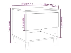 vidaXL Nachttische 2 Stk Betongrau 50x46x50 cm Holzwerkstoff* Tische