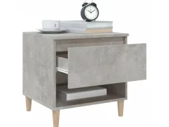 vidaXL Nachttische 2 Stk Betongrau 50x46x50 cm Holzwerkstoff* Tische