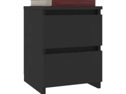 vidaXL Nachttische 2 Stk Schwarz 30x30x40 cm Holzwerkstoff* Tische