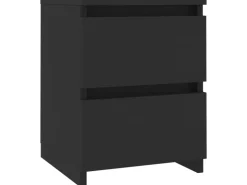 vidaXL Nachttische 2 Stk Schwarz 30x30x40 cm Holzwerkstoff* Tische
