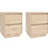 vidaXL Nachttische 2 Stk 40x35x50 cm Massivholz Kiefer* Tische
