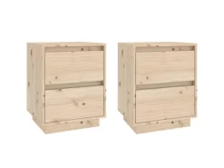 vidaXL Nachttische 2 Stk 40x35x50 cm Massivholz Kiefer* Tische