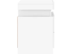 vidaXL Nachttische mit LED-Leuchten 2 Stk Weiß 35x39x55 cm* Tische