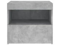 vidaXL Nachttische mit LED-Leuchten 2 Stk Betongrau 50x40x45 cm* Tische