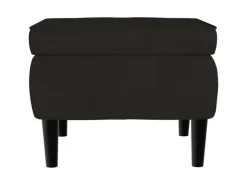 vidaXL Ohrensessel mit Hocker Schwarz Samt