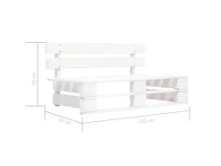 vidaXL Outdoor-Bank Paletten Holz 45759* Sitzbänke