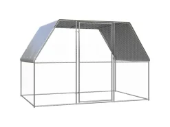 vidaXL Outdoor-Hühnerkäfig 3x2x2 m Verzinkter Stahl* Kleintierbedarf