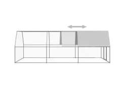 vidaXL Outdoor-Hühnerkäfig 3x6x2 m Verzinkter Stahl Modell 2* Kleintierbedarf