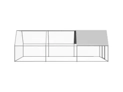 vidaXL Outdoor-Hühnerkäfig 3x6x2 m Verzinkter Stahl Modell 2* Kleintierbedarf