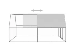 vidaXL Outdoor-Hühnerkäfig 3x4x2 m Verzinkter Stahl Modell 2* Kleintierbedarf