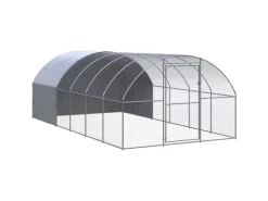 vidaXL Outdoor-Hühnerstall 3x6x2 m Verzinkter Stahl