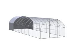 vidaXL Outdoor-Hühnerstall 3x10x2 m Verzinkter Stahl Modell 2