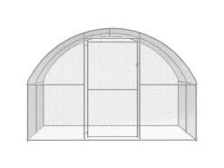 vidaXL Outdoor-Hühnerstall 3x10x2 m Verzinkter Stahl Modell 2