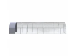 vidaXL Outdoor-Hühnerstall 3x10x2 m Verzinkter Stahl Modell 2