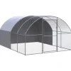 vidaXL Outdoor-Hühnerstall 3x4x2 m Verzinkter Stahl