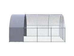 vidaXL Outdoor-Hühnerstall 3x4x2 m Verzinkter Stahl