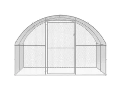 vidaXL Outdoor-Hühnerstall 3x4x2 m Verzinkter Stahl