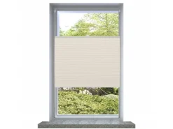 vidaXL Plissee Faltrollo Rollo Plisseerollo 110x125cm Creme