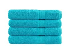 vidaXL Premium-Handtücher 4 Stk Türkis 100x200 600g/m2 100% Baumwolle* Bettwäsche