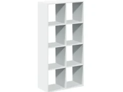 vidaXL Raumteiler Bücherregal Weiß 69,5 x 29 x 137,5 cm Holzwerkstoff 858021