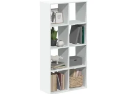 vidaXL Raumteiler Bücherregal Weiß 69,5 x 29 x 137,5 cm Holzwerkstoff 858021