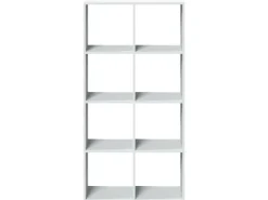 vidaXL Raumteiler Bücherregal Weiß 69,5 x 29 x 137,5 cm Holzwerkstoff 858021