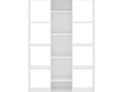 vidaXL Raumteiler/Bücherregal Weiß 100x24x140 cm Holzwerkstoff