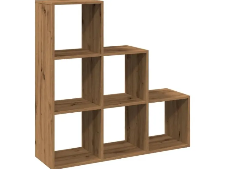 vidaXL Raumteiler-Bücherregal 3 Etagen Artisan-Eiche 99x29x99 cm 857966* Bücherregale