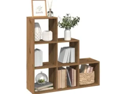 vidaXL Raumteiler-Bücherregal 3 Etagen Artisan-Eiche 99x29x99 cm 857966* Bücherregale