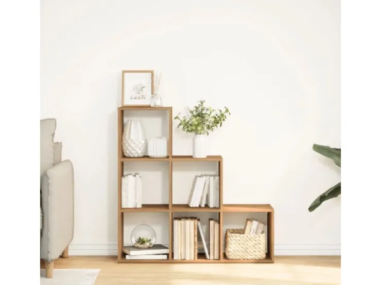 vidaXL Raumteiler-Bücherregal 3 Etagen Artisan-Eiche 99x29x99 cm 857966* Bücherregale