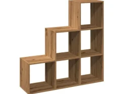 vidaXL Raumteiler-Bücherregal 3 Etagen Artisan-Eiche 99x29x99 cm 857966* Bücherregale
