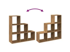 vidaXL Raumteiler-Bücherregal 3 Etagen Artisan-Eiche 99x29x99 cm 857966* Bücherregale