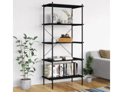 vidaXL Regal mit 5 Böden Schwarz 80x40x163 cm* Büroregale