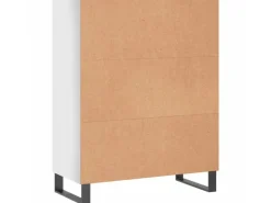 vidaXL Regalschrank Hochglanz-Weiß 69,5x32,5x90 cm Holzwerkstoff 828390