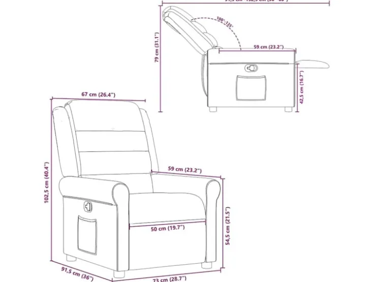 vidaXL Relaxsessel Stoff 4015640* Sessel
