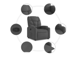 vidaXL Relaxsessel Dunkelgrau Stoff Modell 59