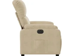 vidaXL Relaxsessel Elektrisch Creme Mikrofasergewebe Modell 4* Sessel