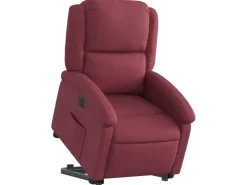 vidaXL Relaxsessel mit Aufstehhilfe Elektrisch Weißrot Stoff Modell 7