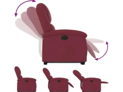 vidaXL Relaxsessel mit Aufstehhilfe Elektrisch Weißrot Stoff Modell 7