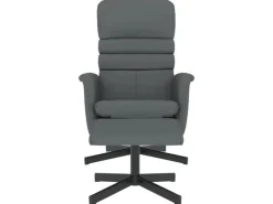 vidaXL Relaxsessel mit Fußhocker Grau Kunstleder Modell 5* Hocker|Sessel