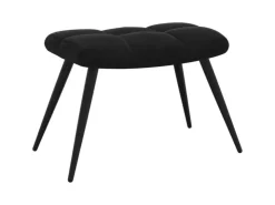 vidaXL Relaxsessel mit Hocker Schwarz Samt Modell 5* Sessel|Hocker