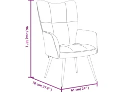 vidaXL Relaxsessel mit Hocker Schwarz Samt Modell 5* Sessel|Hocker