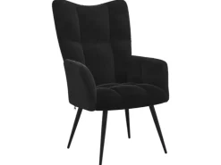 vidaXL Relaxsessel mit Hocker Schwarz Samt Modell 5* Sessel|Hocker