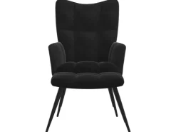 vidaXL Relaxsessel mit Hocker Schwarz Samt Modell 5* Sessel|Hocker