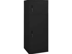 vidaXL Sattelschrank Schwarz 53x53x140 cm Stahl* Aufbewahrung