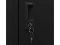 vidaXL Sattelschrank Schwarz 53x53x140 cm Stahl* Aufbewahrung