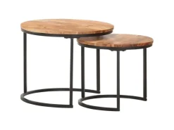 vidaXL Satztische 2 Stk. Massivholz Akazie Modell 1* Tische
