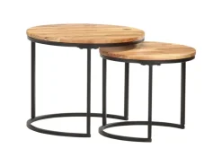 vidaXL Satztische 2 Stk. Massivholz Akazie Modell 1* Tische