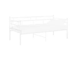 vidaXL Schlafsofa Bettgestell Weiß Metall 90x200 cm650976