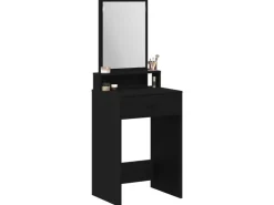 vidaXL Schminktisch mit Regal Schwarz Eichen-Optik 50 x 41 x 140 cm 865128* Regale Schwarz